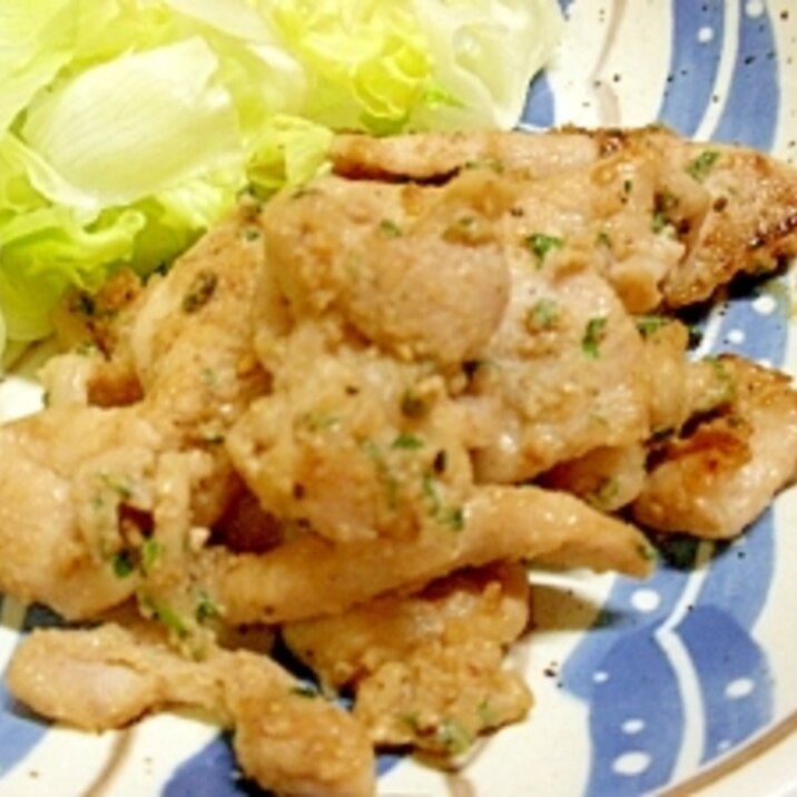 しそ風味の豚肉の塩麹焼き